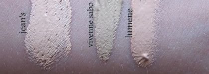 Мои бюджетные средства маскировки: Vivienne Sabo Moisturizing Formula Radiant Concealer, Jean's Ultra Cover и Lumene Beauty Base Dark Under Eye Concealer