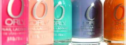 Летние оттенки Orly: Green With Envy, Blushing Bud, Cotton Candy, Cashmere Cardigan, Sol Cabana