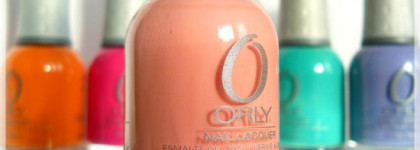 Летние оттенки Orly: Green With Envy, Blushing Bud, Cotton Candy, Cashmere Cardigan, Sol Cabana