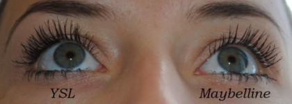 Сравнение туши для ресниц Yves Saint Laurent и Maybelline