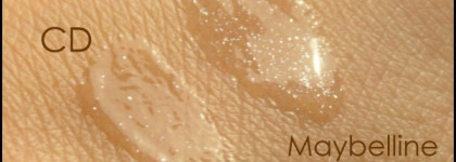 Сравним два прозрачных блеска. Dior Addict Crystal gloss #077  и  Watershine Tube Glos №130 от Maybelline