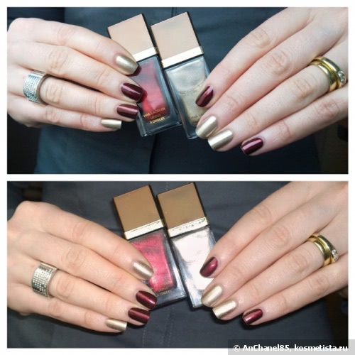 Tom Ford Nail Laсquer # 17 silver smoke & #19 burnished rouge