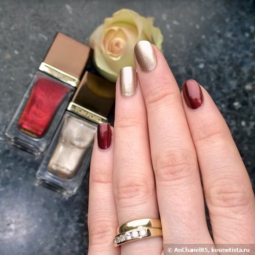 Tom Ford Nail Laсquer # 17 silver smoke & #19 burnished rouge
