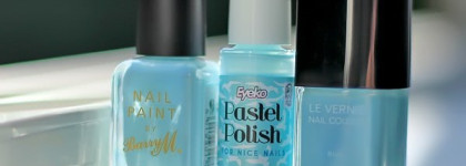 Chanel Riva, Eyeko Pastel Polish, Barry M Blue Moon