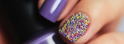 Caviar nails с OPI Planks A Lot и разноцветными бульонками