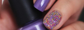 Caviar nails с OPI Planks A Lot и разноцветными бульонками