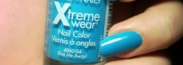 Мой первый небесно-синий Hard As Nails Xtreme Wear от Sally Hansen цвет 04 "Blue me away!"(добавлены свотчи на коротких ногтях)