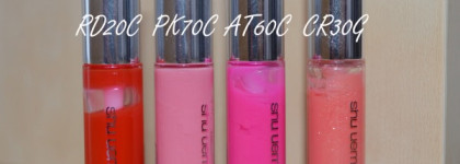 Shu Uemura Lip Gloss Unlimited #rd20C, #pk70C, #cr30G, #at60C - 4 леденца от Шу