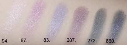 ArtDeco - обзор теней 94, 87, 83, 287, 272, 660, 512, 572, 551, 29, 520 и 506 + примеры мейков. Часть 4