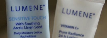 Лен (Daily moisture lotion sensitive touch) против арктической морошки (pure radiance lotion vitamin C+). Сравнение двух эмульсий для лица от Lumene