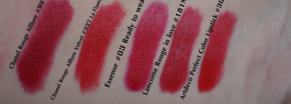 Ещё одна красная: Essence Longlasting Lipstick #03 Dare to wear