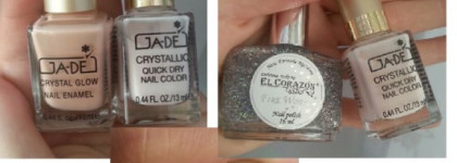 Отличники: лаки для ногтей Ga-de №389 и №11 + украшение с лаком El corazon Fire works № fw-01