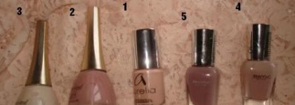 Этюд в пастельных тонах. Лаки Aurelia professional # 704m, Golden Rose Paris # 05, #32, Beyu #152, #159
