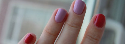 Зефирно-ягодный маникюр с мини  лаками Orly 48684 Lollipop и Hot Stuff 48670