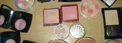 Румяна, хайлайтеры и другие мерцалки в моей косметичке ч.1