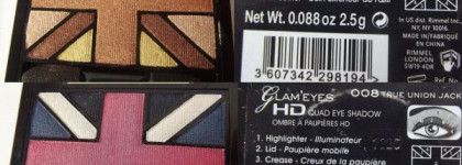 Подданные Британии- Rimmel glam eyes HD quad eye shadow в оттенках 007, 008
