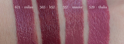 Помады NYX Round Lipstick - оттенки "milan", "b52", "mauve", "thalia"