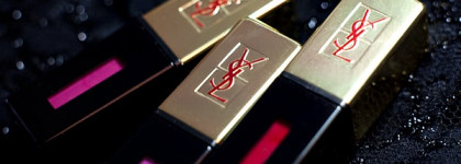 Любимые YSL Rouge Pur Couture Vernis a Levres в моей косметичке: тона 10 «Rouge Philtre», 14 "Fuchsia Dore", 16 "Pourpre Preview"