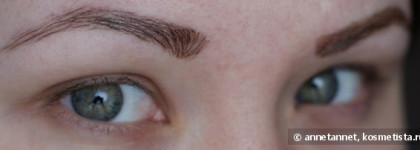 Красим брови с краской для бровей и ресниц Estel Professional Only Looks (тон корчиневый)