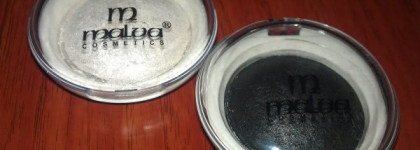 Белый снег, серый лед от Malva Cosmetics - запеченные тени Malva Cosmetics №01 и Malva Cosmetics №19