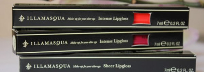 Illamasqua Sheer Lipgloss "Provoke", Intense Lipgloss "Bella-Donna", "Mistress"