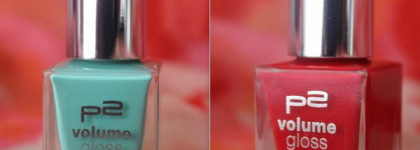 P2 volume gloss gel look polish "090 red lady" & "130 fresh sister"