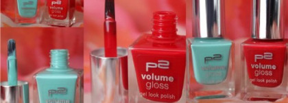 P2 volume gloss gel look polish "090 red lady" & "130 fresh sister"