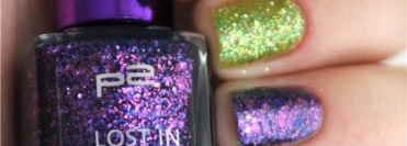 Лаки новой коллекции P2 Lost in Glitter Polish "060 be divine" & "030 start wild"