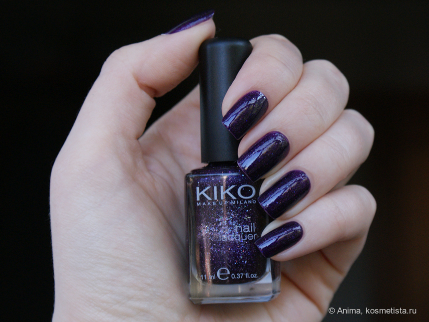 Kiko Milano Nail Lacquer 255 Viola Microglitter  дневной свет