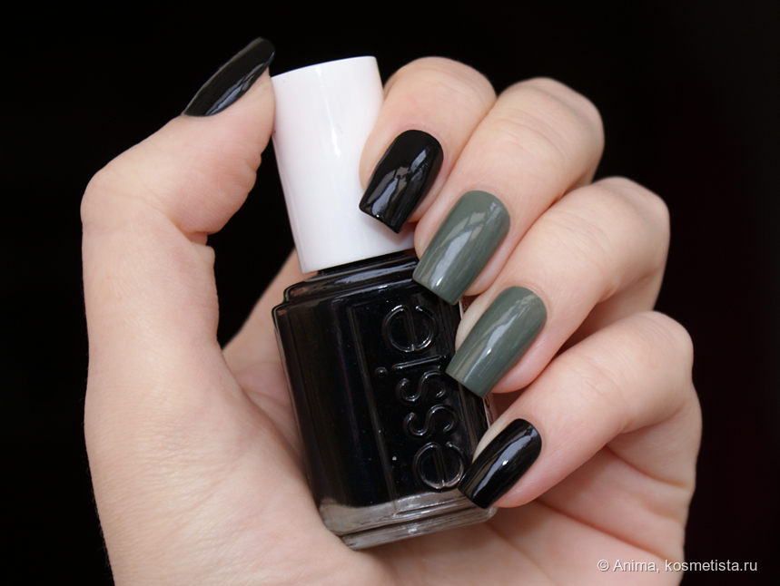 Essie Nail Lacquer Sew Psyched и Licorice дневной свет + вспышка