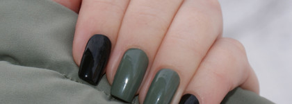 Меланхоличный маникюр с лаками Essie Sew Psyched и Licorice