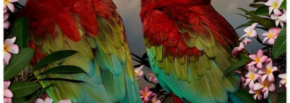 Вечер с райскими птицами - маникюр шиммерами Catrice и OPI