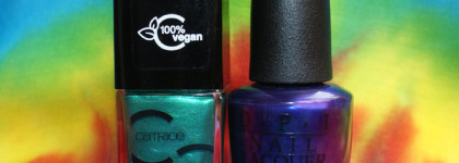 Вечер с райскими птицами - маникюр шиммерами Catrice и OPI