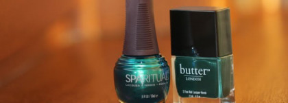 Sparitual Rhythm of life shimmer / butter London 3 Free British racing green