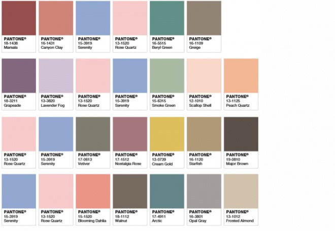 Pantone палитра цветов по фото