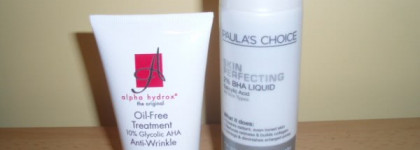 Alpha Hydrox Oil Treatment 10% Glycolic AHA Anti-Wrinkle и Paulas Choice Skin Perfecting 2% BHA Liquid