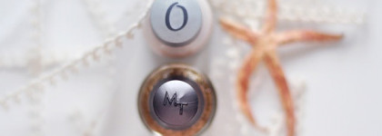 Двухцветный маникюр: Nail Lacquer Morgan Taylor Glitter & Gold + Nail Lacquer Orly Peaceful Opposition