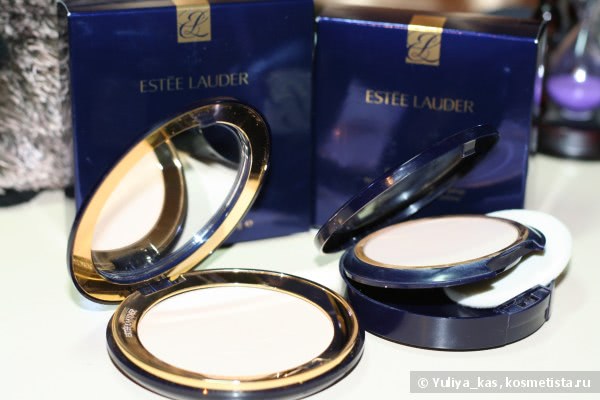 Сравнение новой и старой версии пудры Estée Lauder Double Wear Stay-in-Place Powder Makeup SPF 10 №2N1 и №2N2
