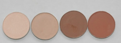 Подборка теней  для ежедневного макияжа MAC Eye Shadow Pro Refill Pan  № Brule,  Wedge, Soft Brown,  Vanilla, Cork, Espresso, Ricepaper, Patina, Sumptuous Olive,  Humid, Swimming