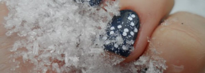 Зимний маникюр с  Dance Legend  №416 + Dotty top