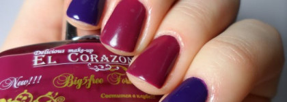 Двухцветный маникюр с лаками El Corazon "Charm and beauty" №896 и №867