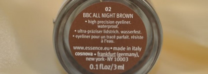 Гелевая подводка для век Essence gel eyeliner №02 bbc all night brown