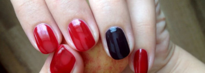 Красная смородина и Горький шоколад: Essie Nail Polish №104 Carry On и Essie Nail Polish №55 A List
