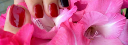 Красная смородина и Горький шоколад: Essie Nail Polish №104 Carry On и Essie Nail Polish №55 A List