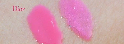 Два сочных красавца - блески для губ Guerlain KissKiss Gloss №860 "Pink Florida" и Dior Addict Ultra-Gloss Glow №664 "Pink bikini"
