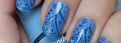 Konad и гель-лак Bourjois 1 seconde #08 Bleu water. Первые впечатления