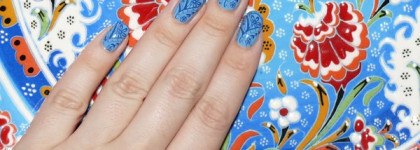 Konad и гель-лак Bourjois 1 seconde #08 Bleu water. Первые впечатления