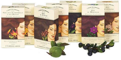 L'Erbolario Hair Color Mahogany-Red - Красящий гель с черникой