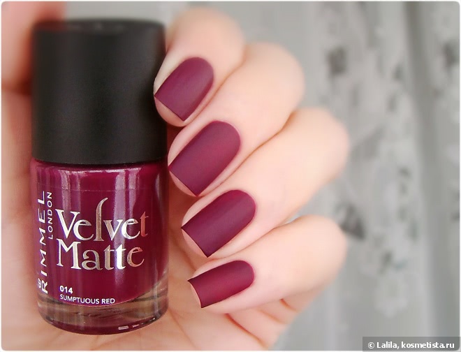 Марсала в матовом исполнении. Rimmel Velvet Matte Sumptuous Red