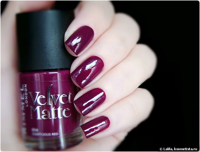 Марсала в матовом исполнении. Rimmel Velvet Matte Sumptuous Red